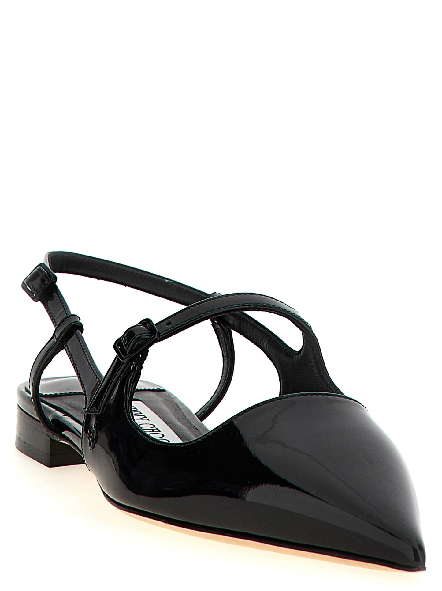 Jimmy Choo Schwarze Ballerinas aus Kalbsleder