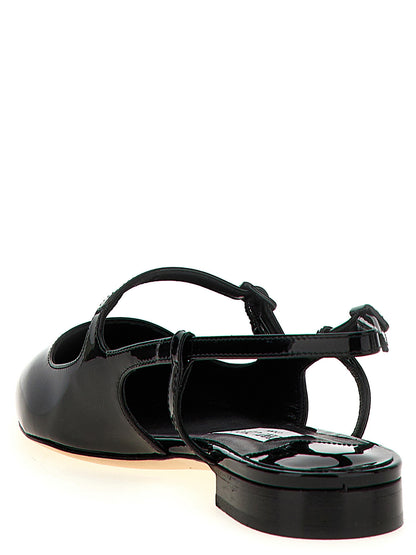 Jimmy Choo Schwarze Ballerinas aus Kalbsleder