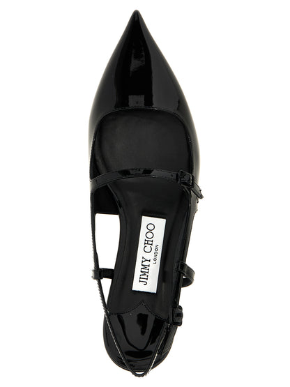 Jimmy Choo Schwarze Ballerinas aus Kalbsleder