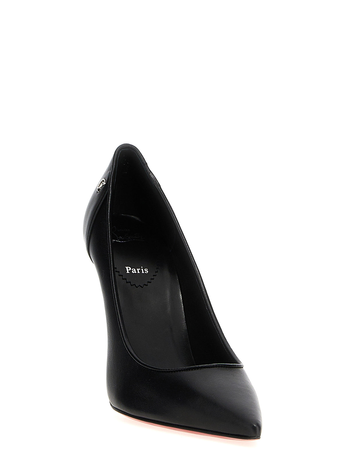 Décolleté con tacco alto Christian Louboutin in pelle nappa nera e vitello