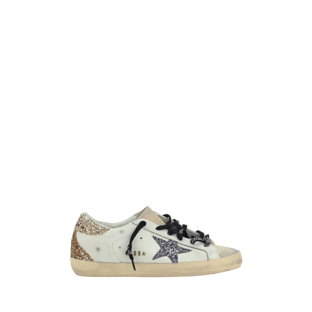 Golden Goose Weiße Low-Top-Sneaker aus Kalbsleder Bos Taurus