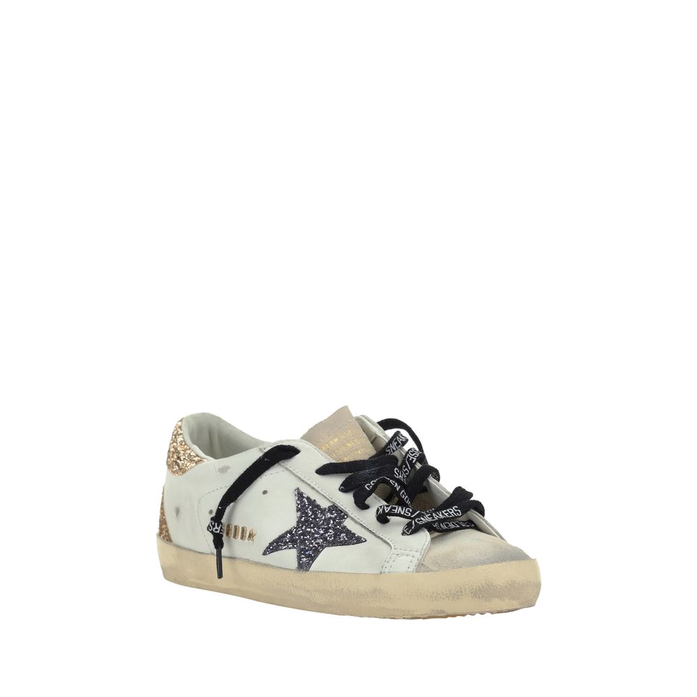 Golden Goose Weiße Low-Top-Sneaker aus Kalbsleder Bos Taurus