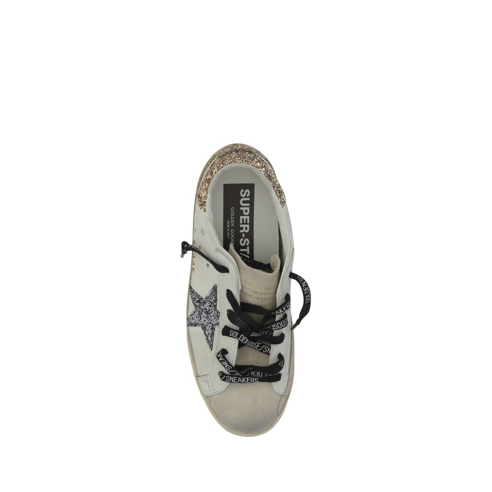 Golden Goose Weiße Low-Top-Sneaker aus Kalbsleder Bos Taurus