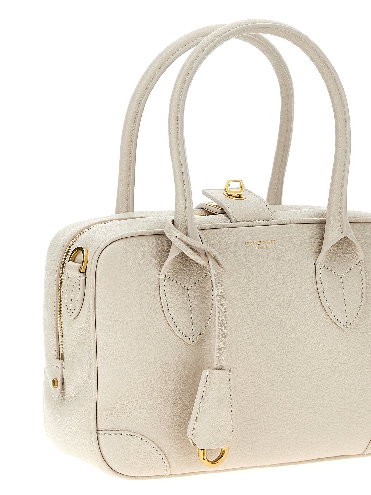 Golden Goose Weiße Ziegenleder-Handtasche