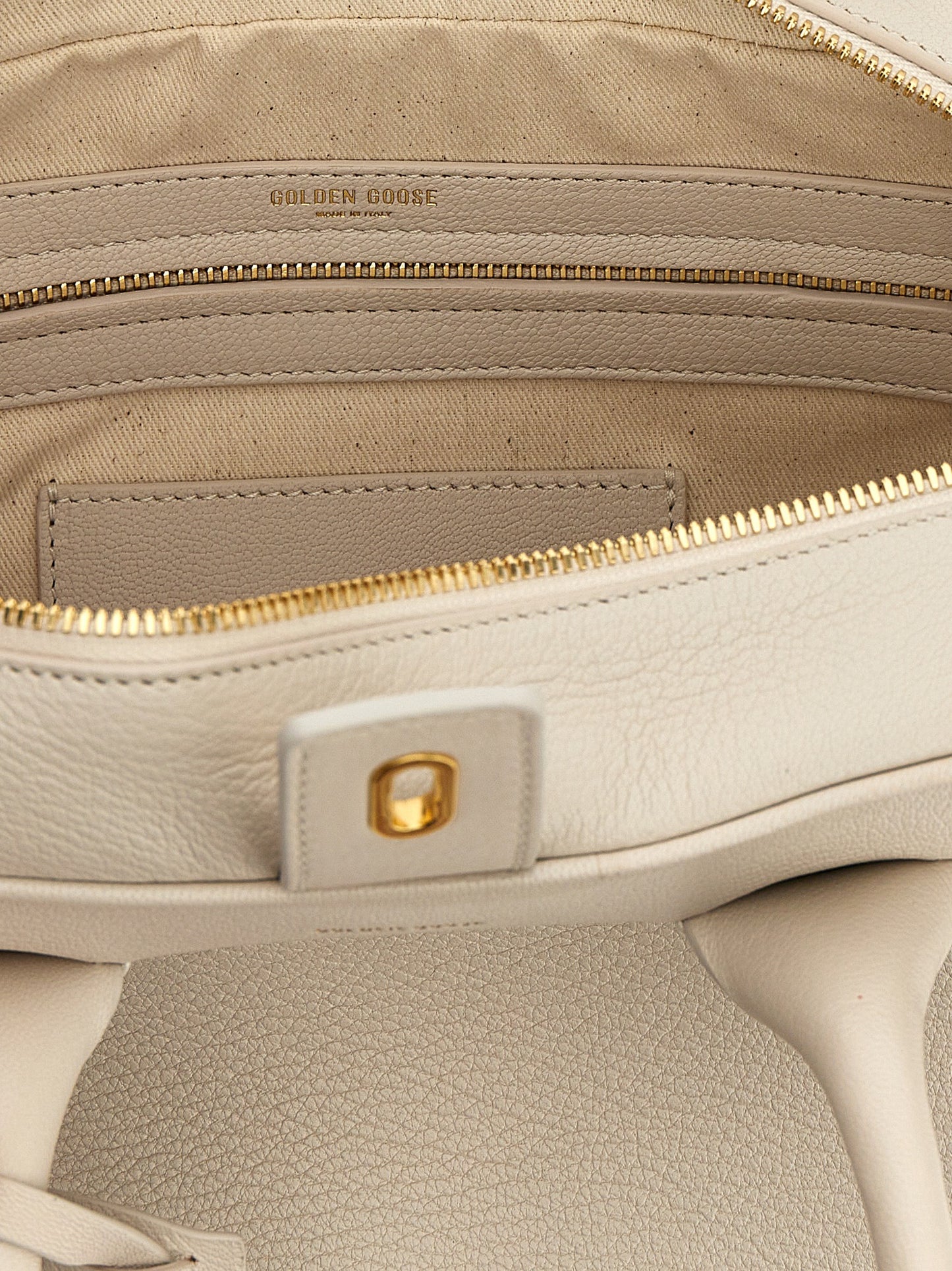 Golden Goose Weiße Ziegenleder-Handtasche