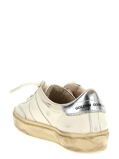 Golden Goose Sneakers aus Lammleder in Silber, Low-Top