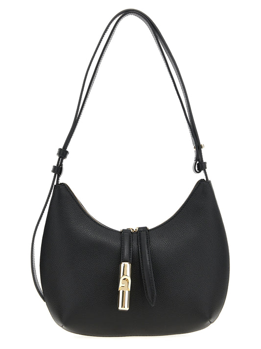 Furla Schwarze Leder Umhängetasche