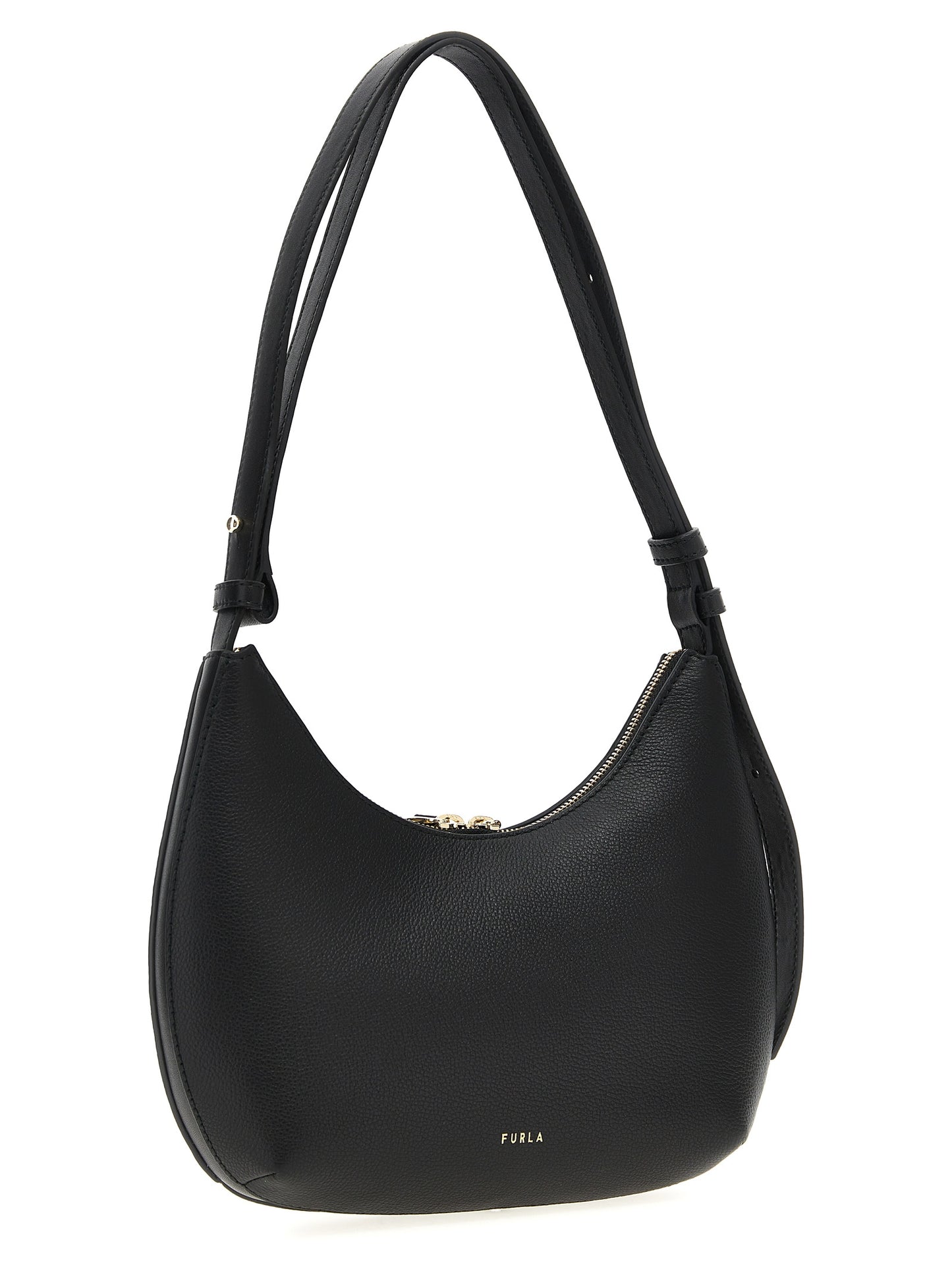 Furla Schwarze Leder Umhängetasche