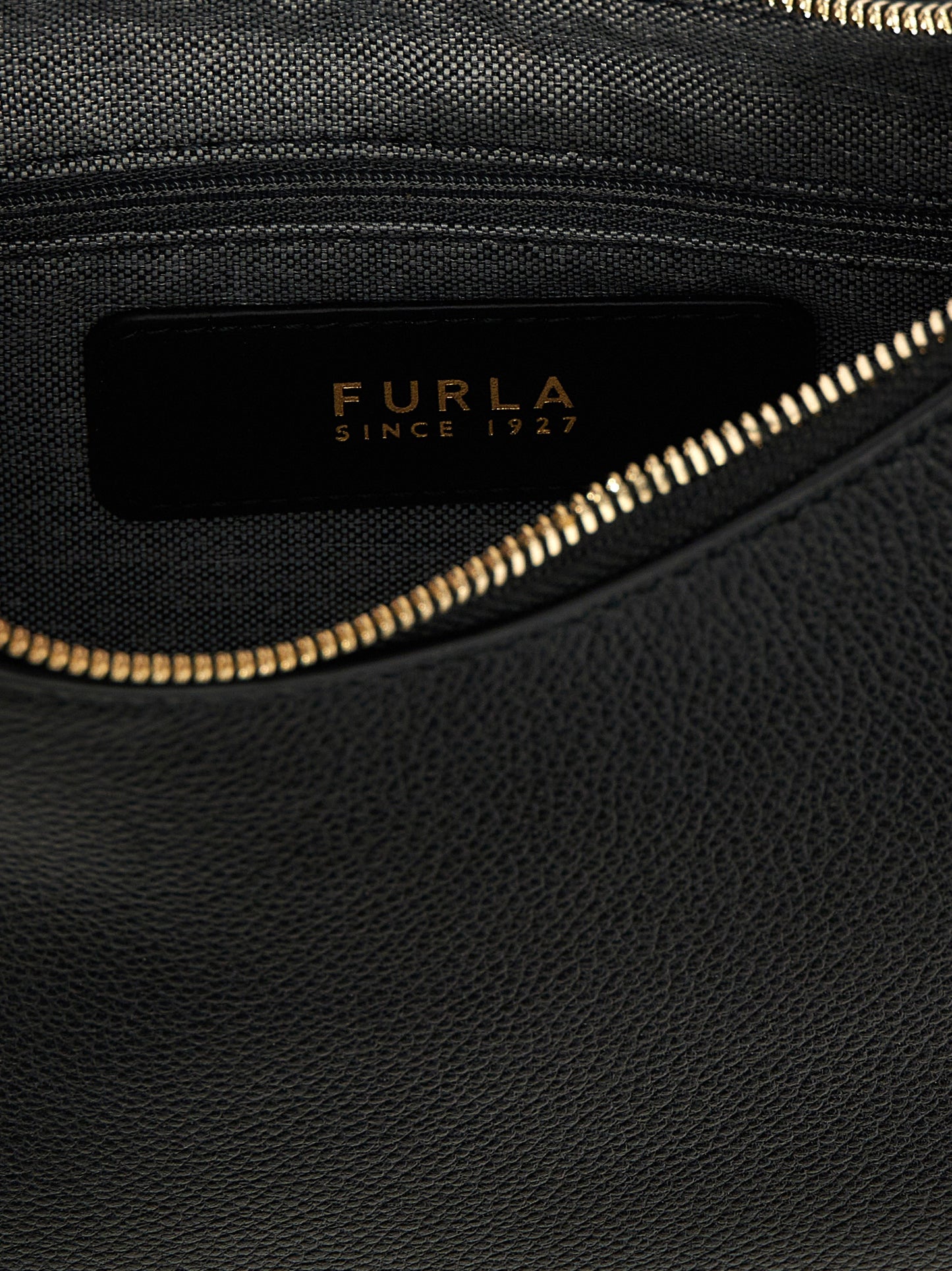 Furla Schwarze Leder Umhängetasche
