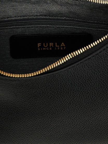 Furla Schwarze Leder Umhängetasche