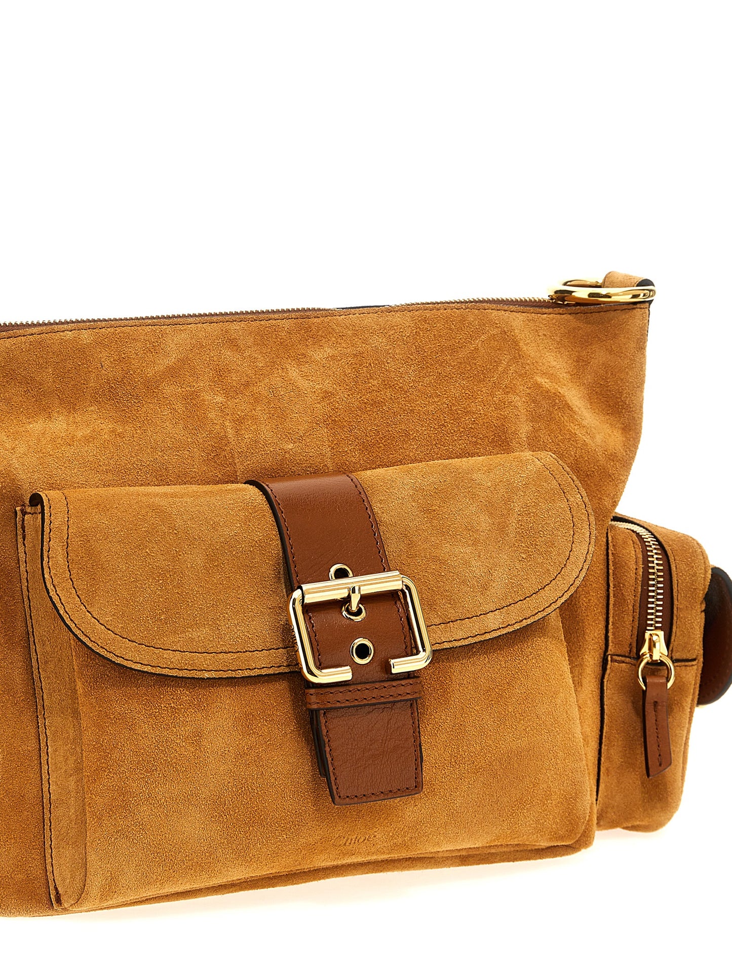 Chloé Braunes Kalbsleder Damen Crossbody Tasche