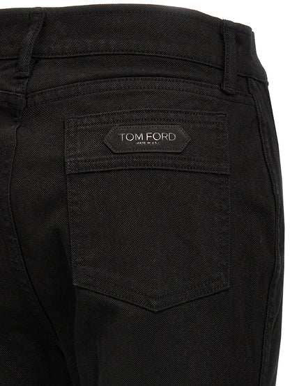 Tom Ford Schwarze Baumwoll-Schlagjeans