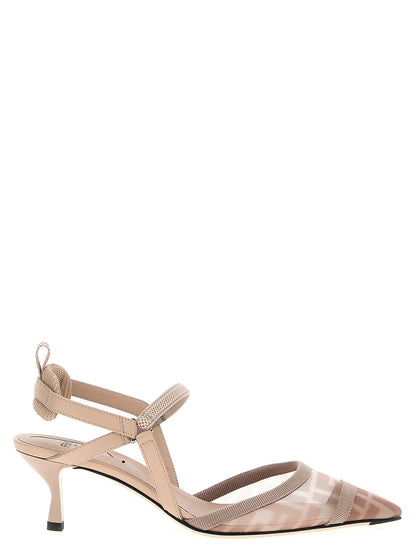 Fendi Pumps mit mittlerem Absatz aus mehrfarbigem Polyamid