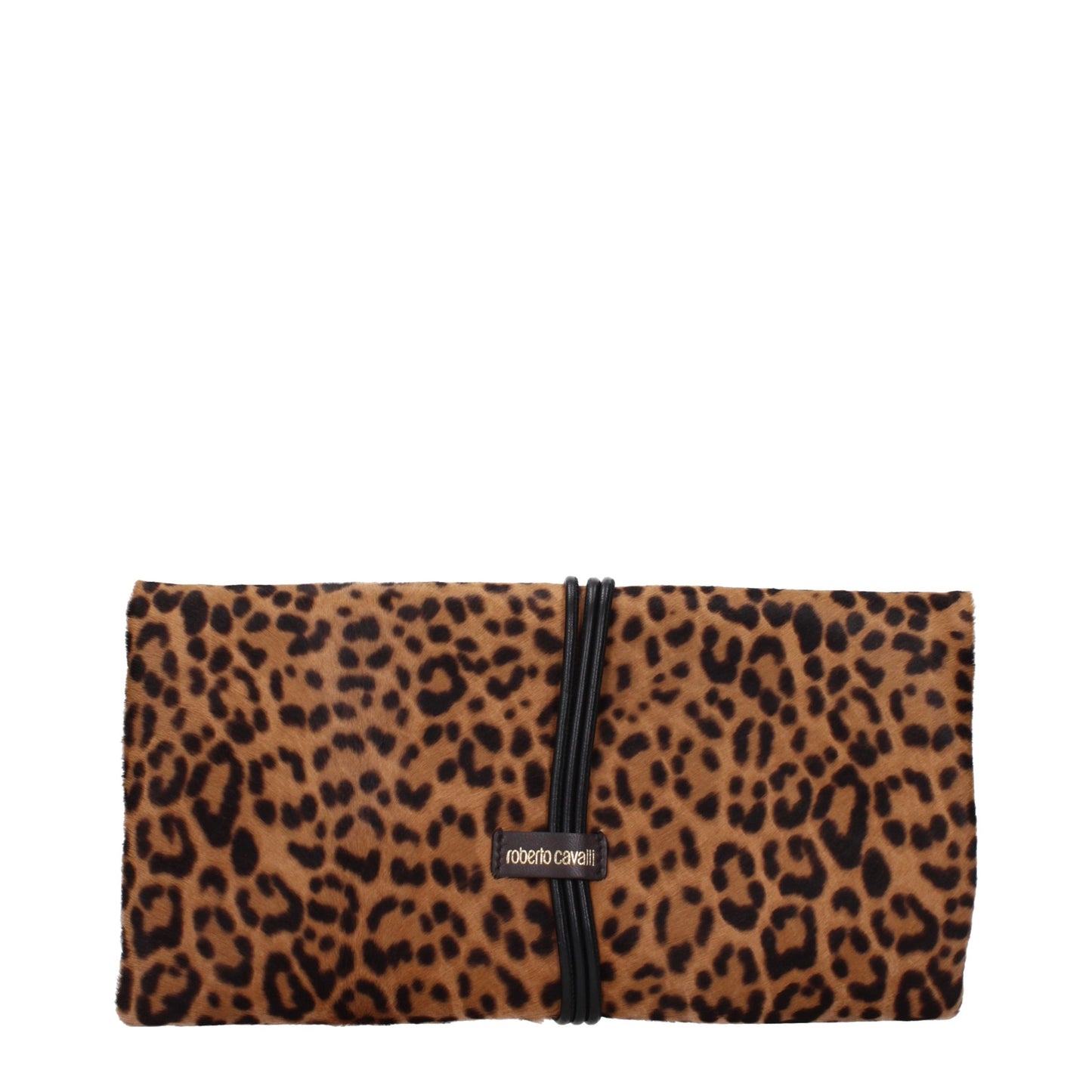 Roberto Cavalli Braune Clutch aus Rosshaar
