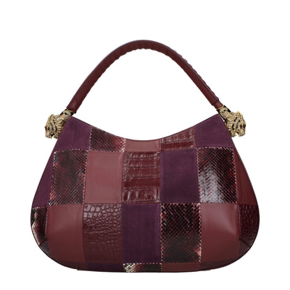 Roberto Cavalli Lila Lederhandtasche