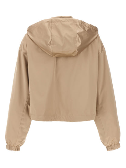 Fendi Braune Shell-Jacke aus Polyester