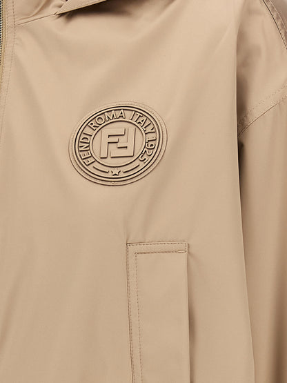 Fendi Braune Shell-Jacke aus Polyester