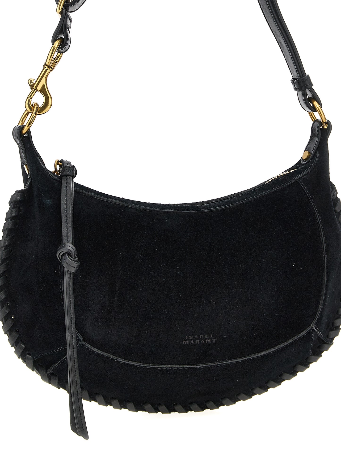 Isabel Marant Schwarze Kalbsleder-Schultertasche