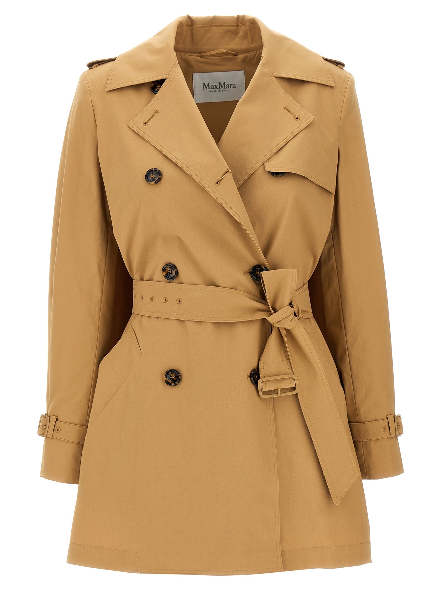 Max Mara Brauner Baumwollmantel