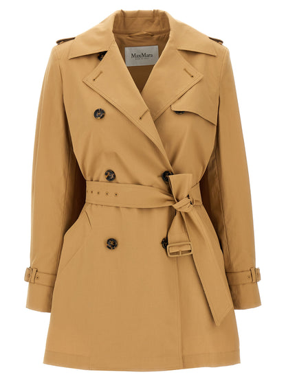 Max Mara Brauner Baumwollmantel