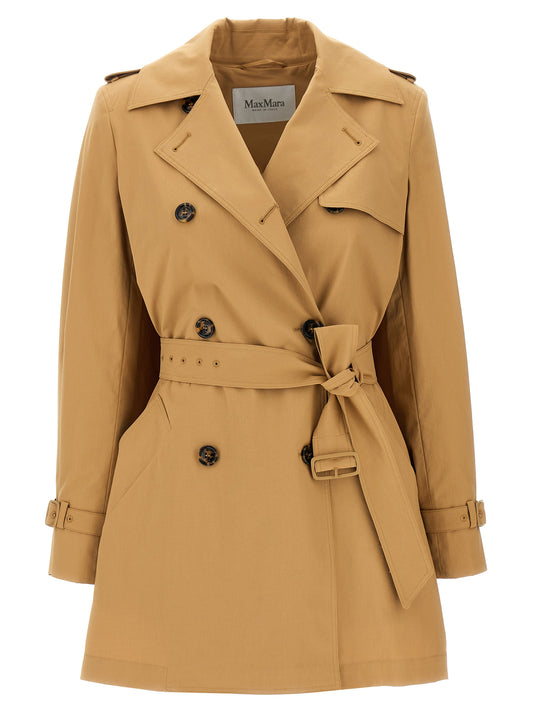 Max Mara Brauner Baumwollmantel
