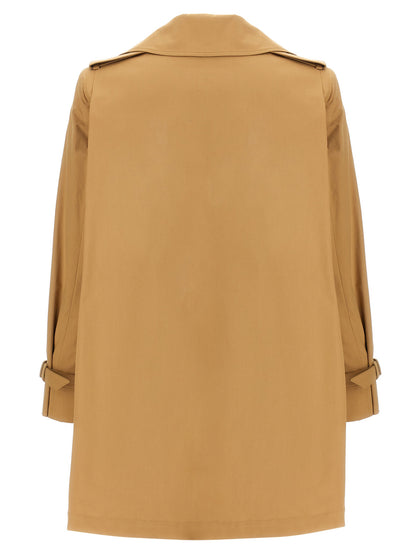 Max Mara Brauner Baumwollmantel
