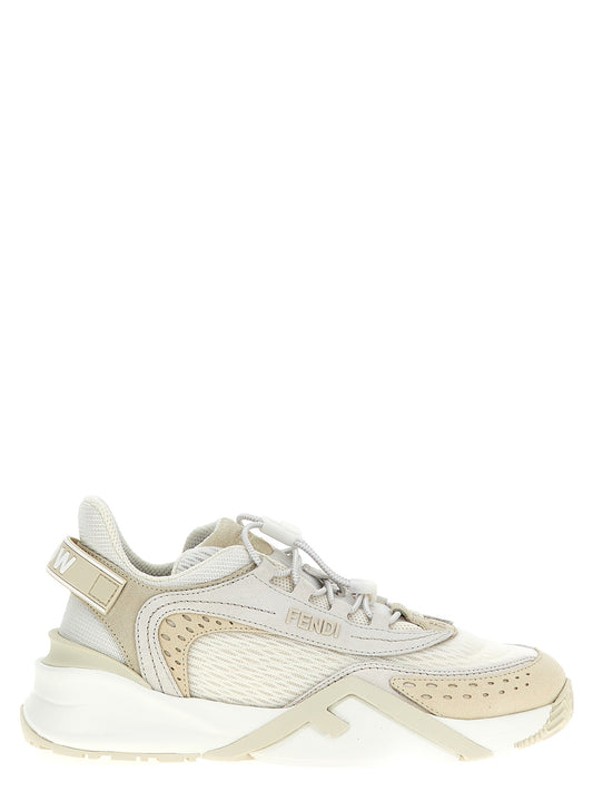 Fendi Weiße Sneaker aus Polyester im Athletic-Stil