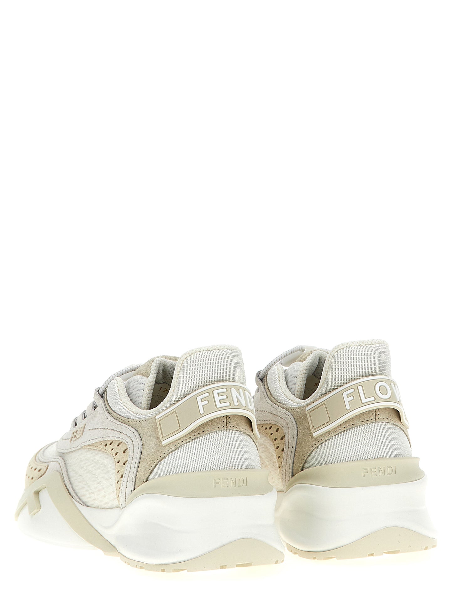 Fendi Weiße Sneaker aus Polyester im Athletic-Stil