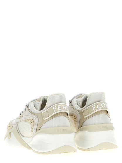 Fendi Weiße Sneaker aus Polyester im Athletic-Stil