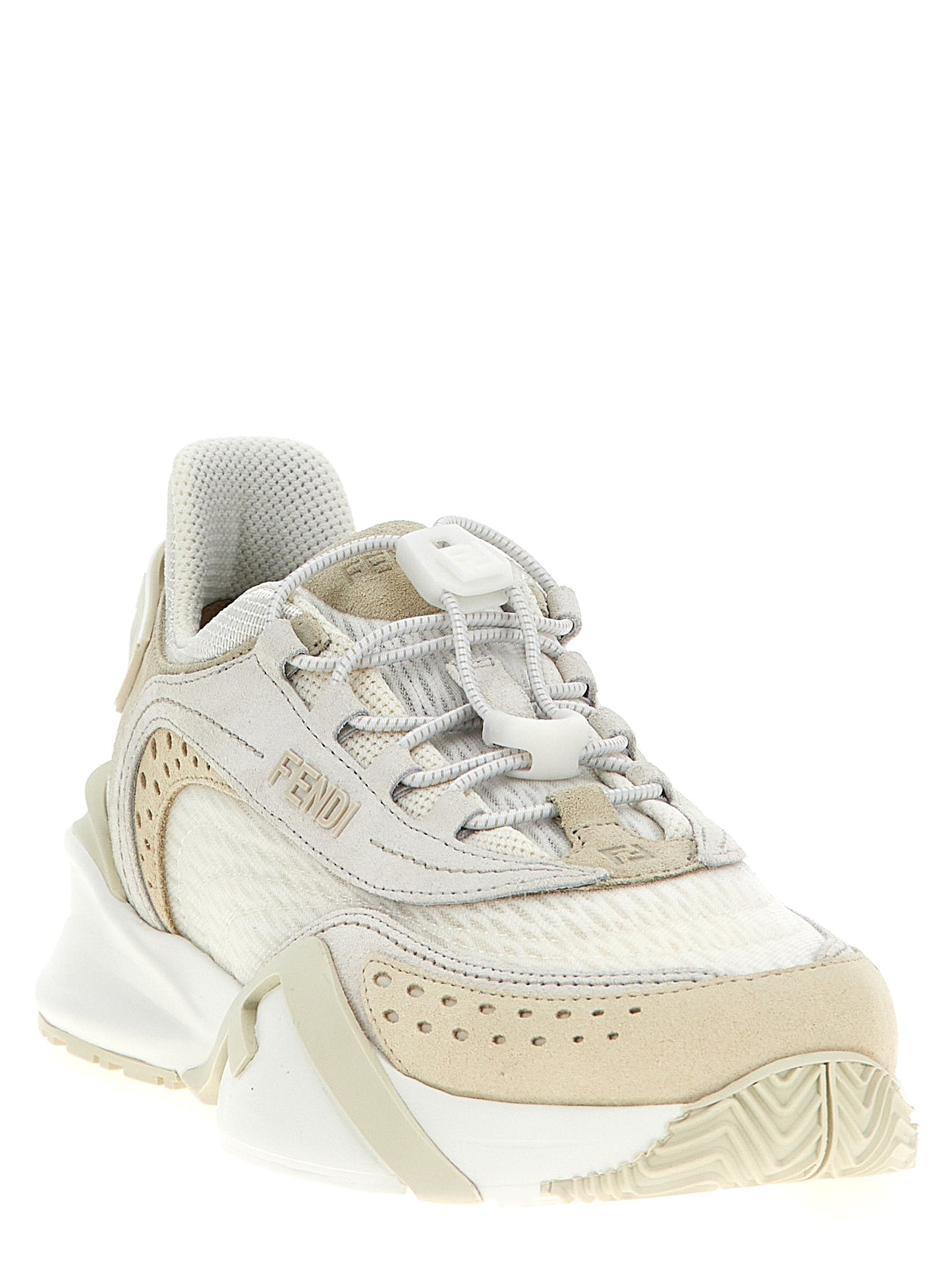 Fendi Weiße Sneaker aus Polyester im Athletic-Stil