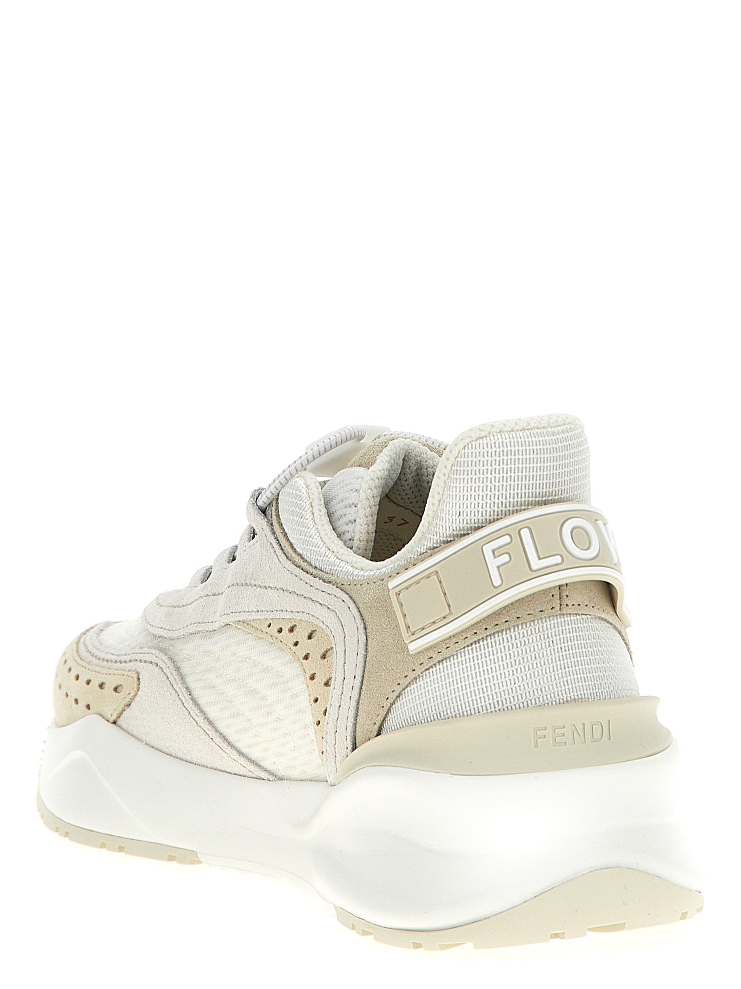 Fendi Weiße Sneaker aus Polyester im Athletic-Stil