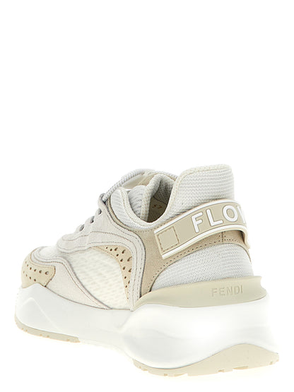 Fendi Weiße Sneaker aus Polyester im Athletic-Stil