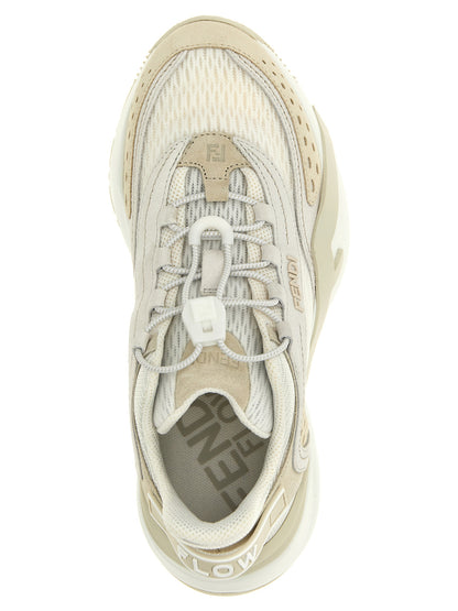 Fendi Weiße Sneaker aus Polyester im Athletic-Stil