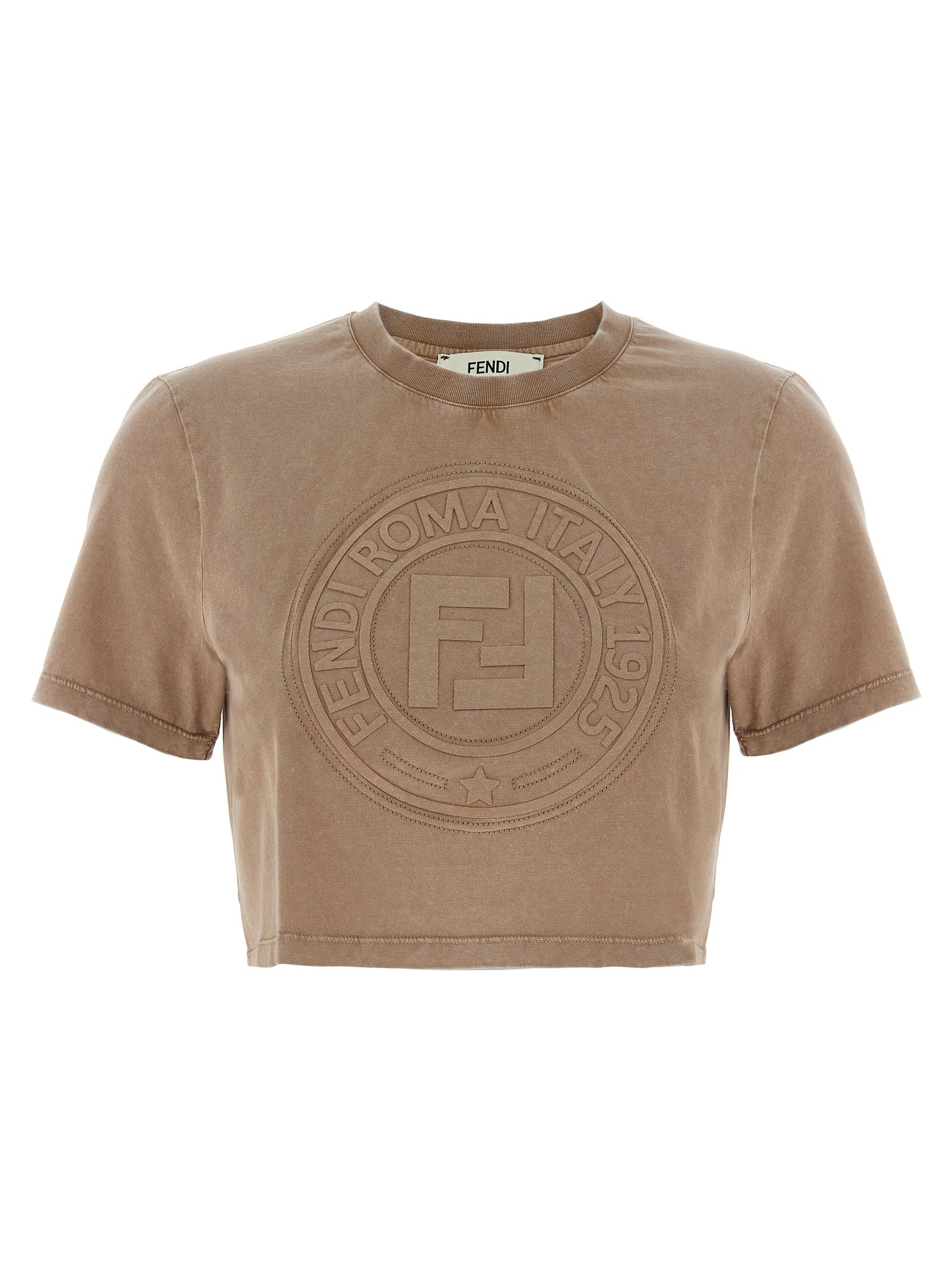 Fendi Braunes Baumwoll-T-Shirt