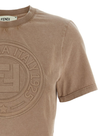 Fendi Braunes Baumwoll-T-Shirt