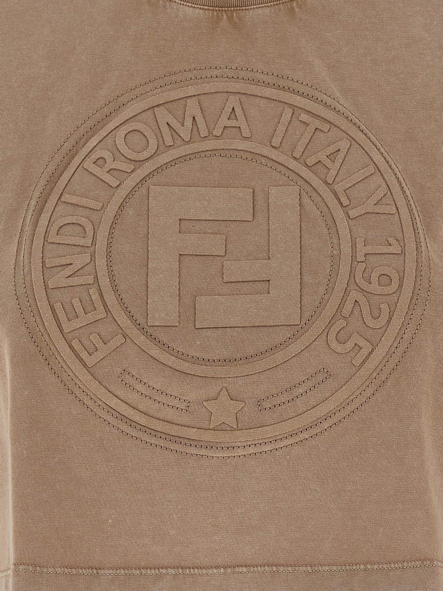 Fendi Braunes Baumwoll-T-Shirt