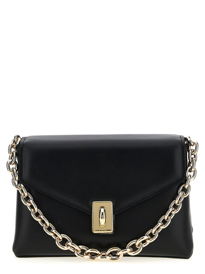 Furla Schwarze Leder Umhängetasche