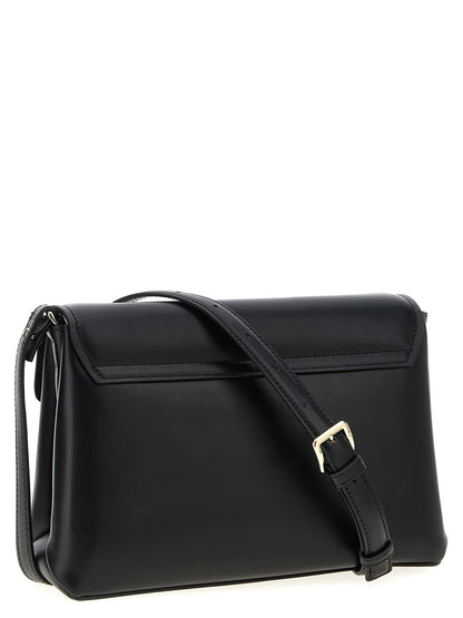 Furla Schwarze Leder Umhängetasche