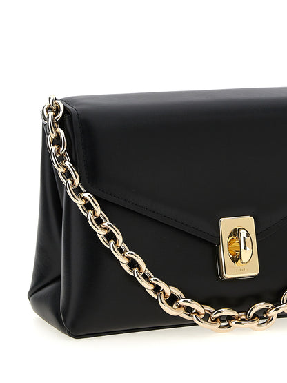 Furla Schwarze Leder Umhängetasche