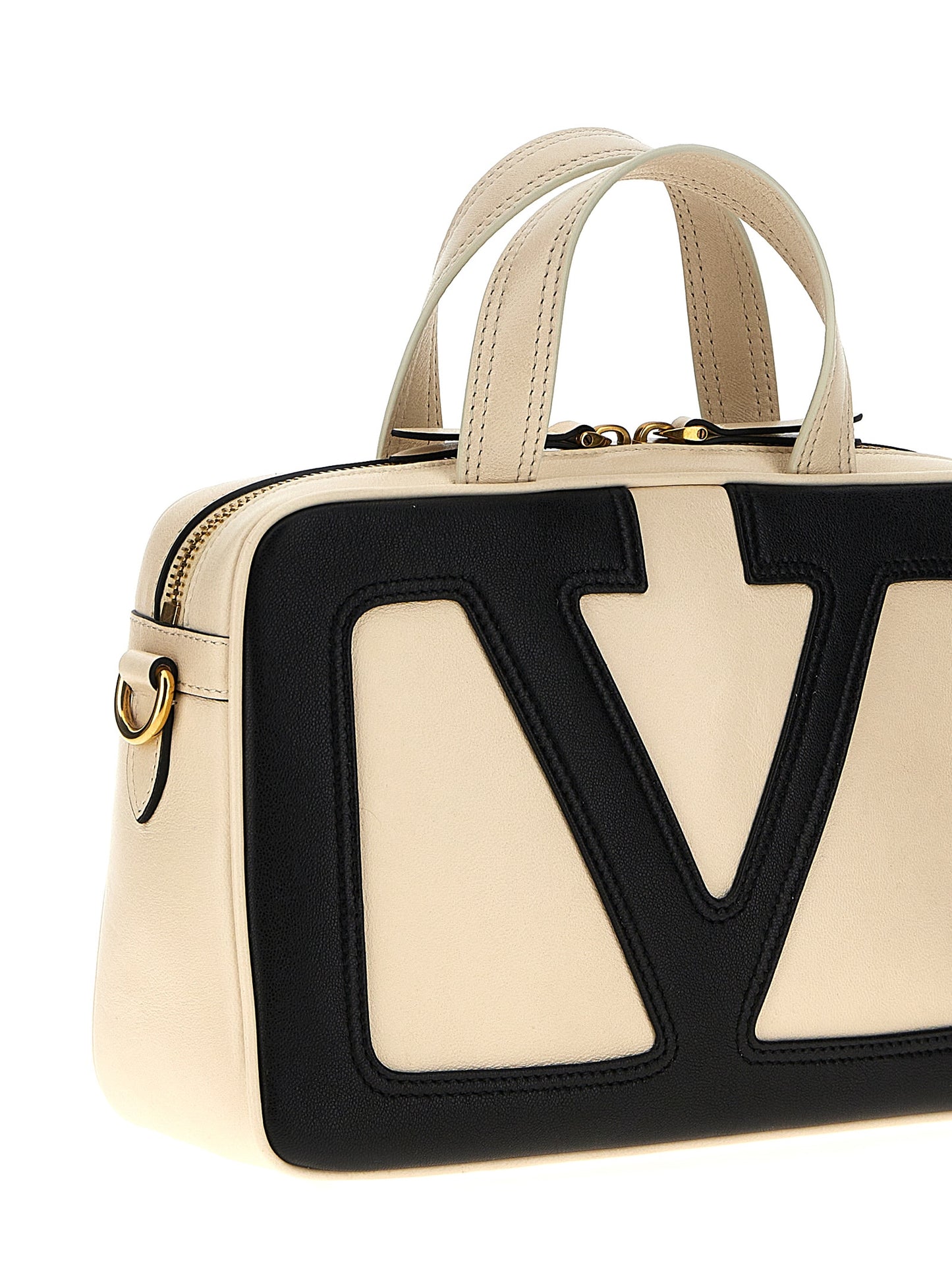 Valentino Garavani Zweifarbige Lammleder-Handtasche
