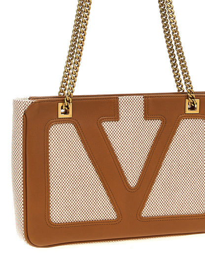 Valentino Garavani Beige Baumwolltasche