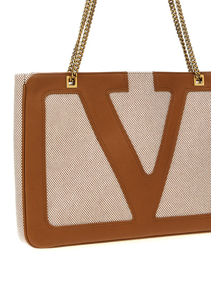 Valentino Garavani Beige Baumwolltasche
