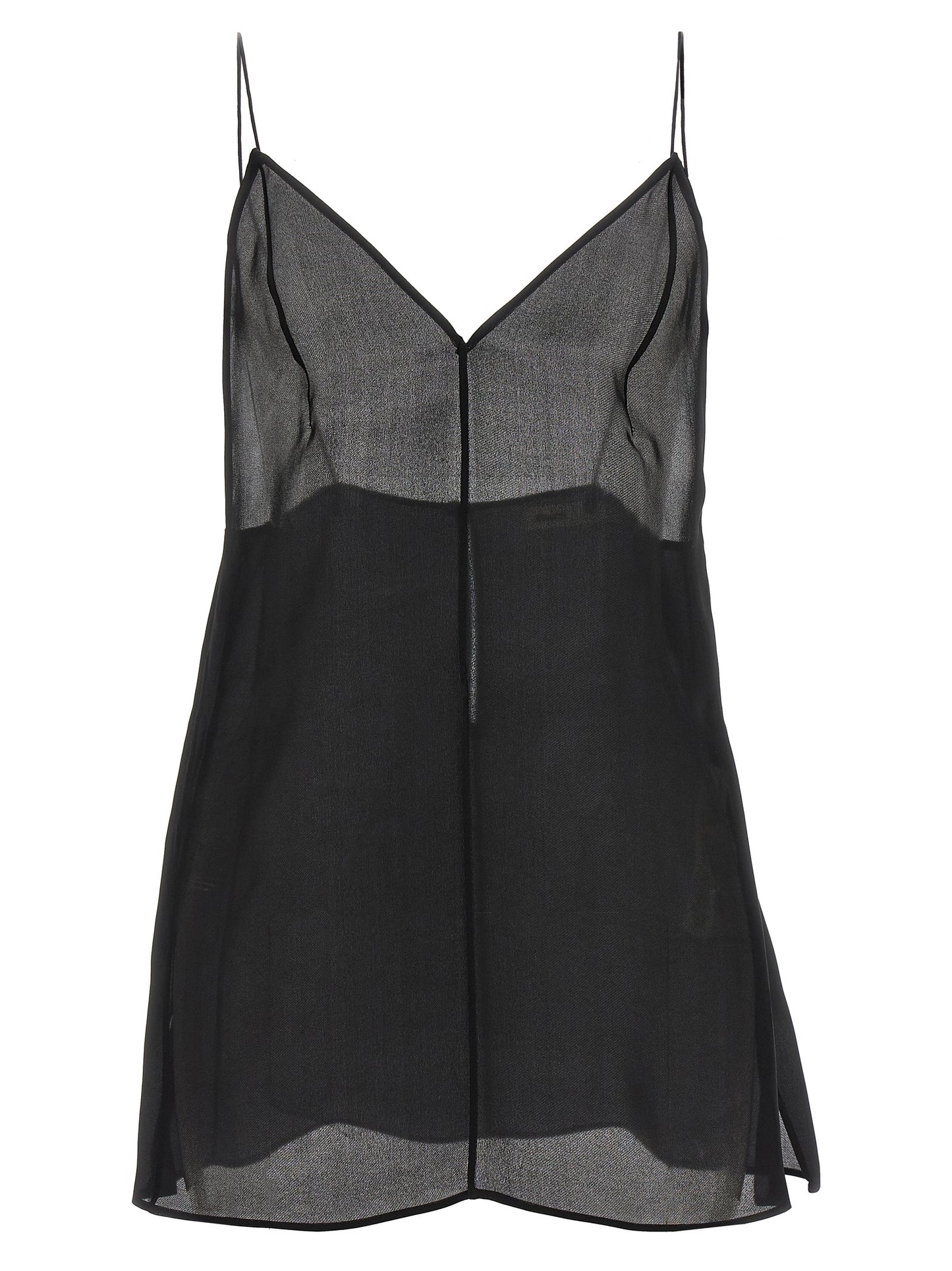 Khaite Schwarze Seiden-Tanktops