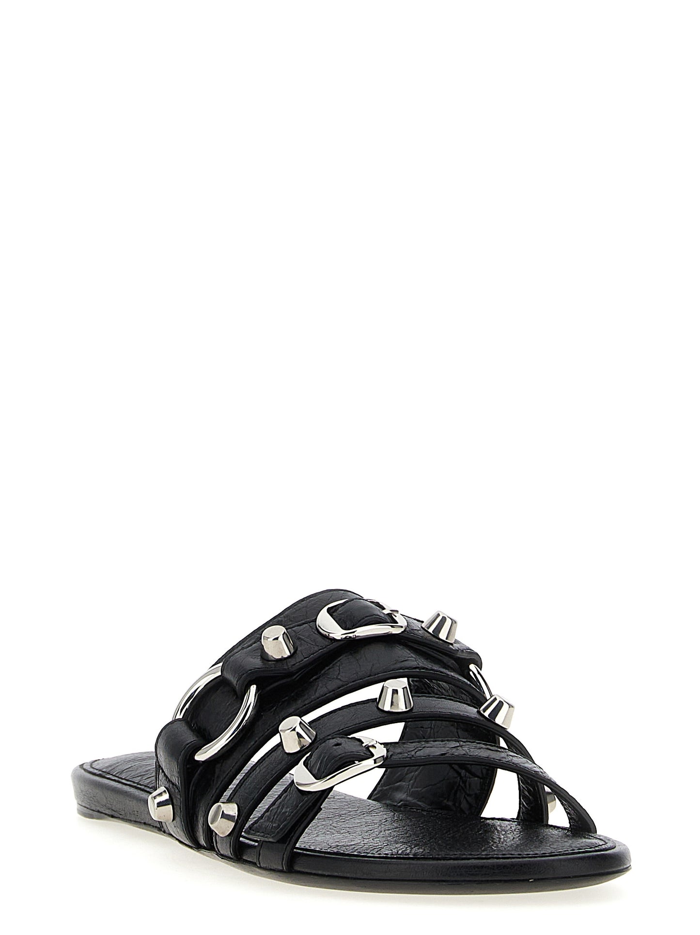 Balenciaga Schwarze Lammleder-Slipper