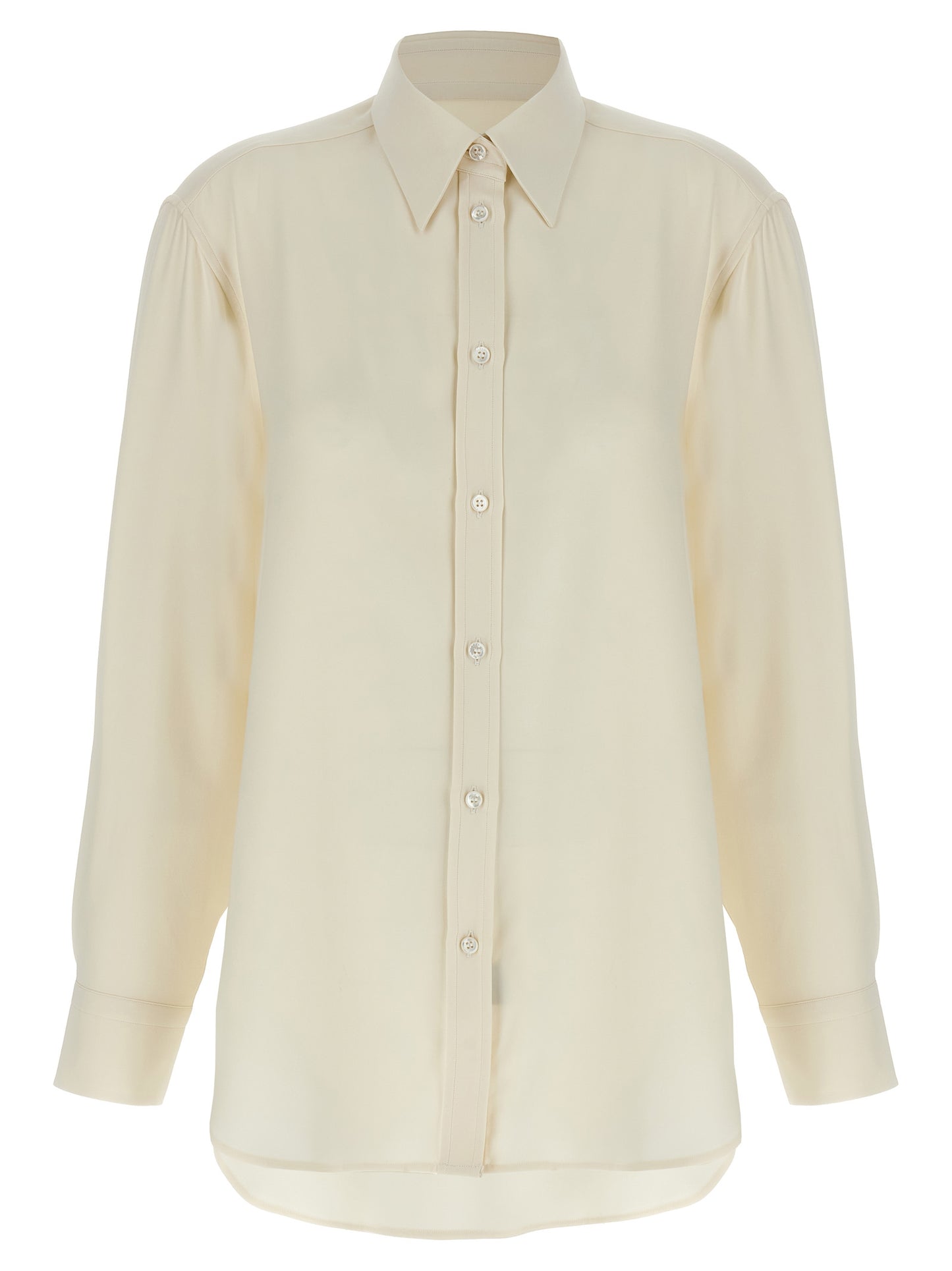 Brioni Seidenbluse in Weiß