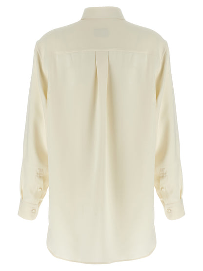 Brioni Seidenbluse in Weiß