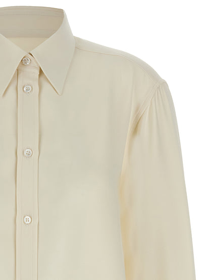 Brioni Seidenbluse in Weiß