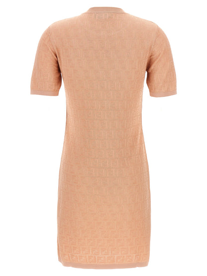 Fendi Kurzes Kleid aus mehrfarbiger Baumwolle