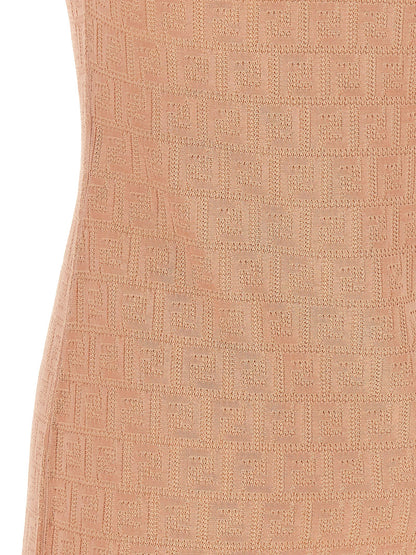 Fendi Kurzes Kleid aus mehrfarbiger Baumwolle