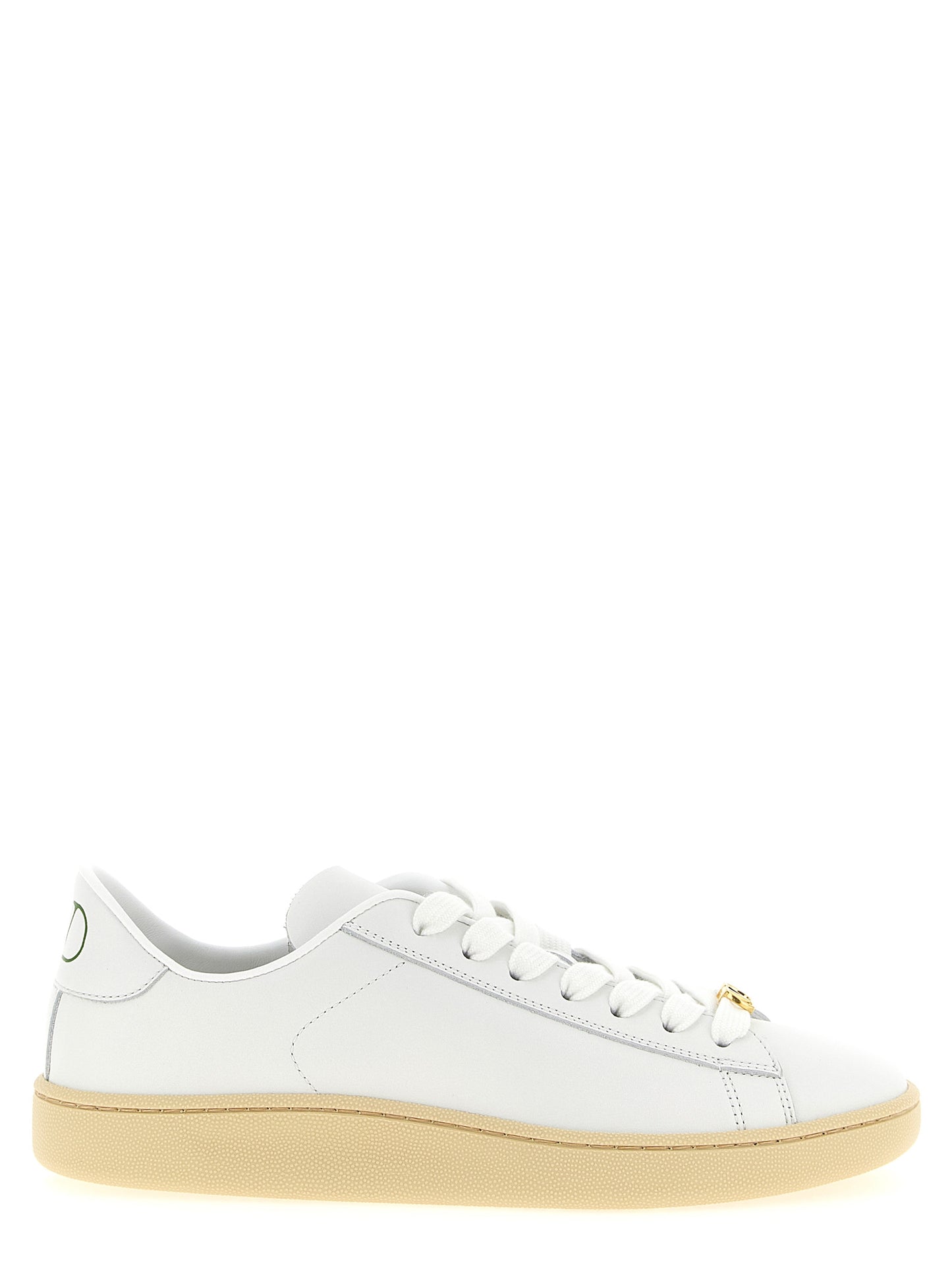 Valentino Garavani Weiße Kalbsleder Low-Top-Sneaker